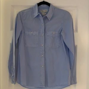 Madewell powder blue button down shirt